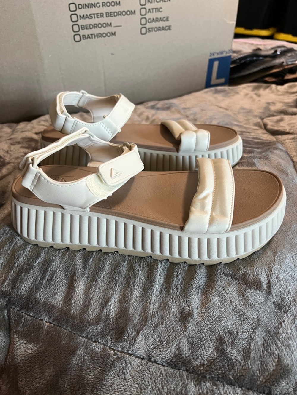 Reef Cream Platform Sport Sandals โ Women's Chunky Strap Sandals